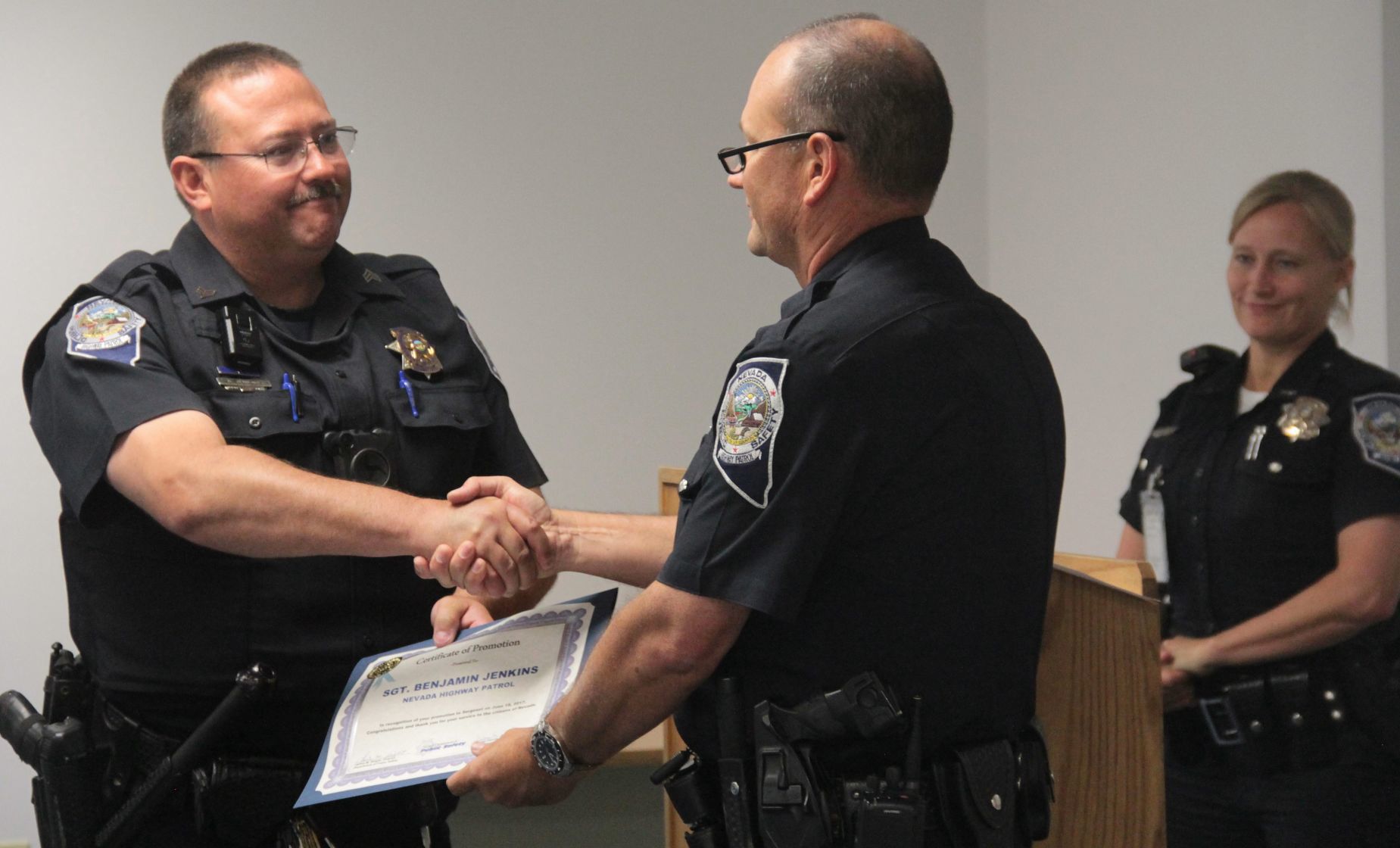 NHP ceremony promotes and retires officers